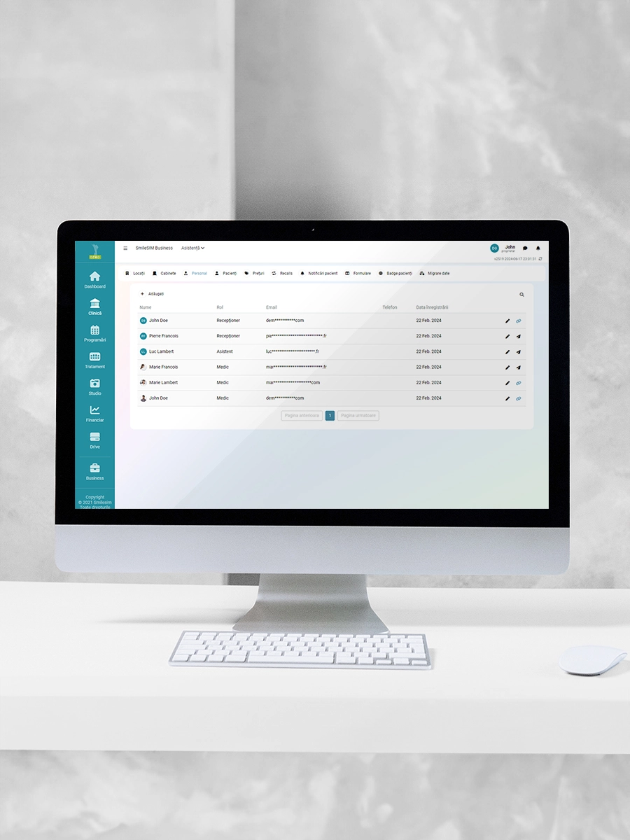Gestion de la Clinique fonction d'application logicielle